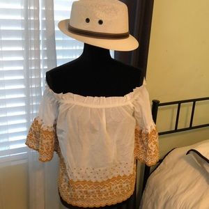 NWT, Charlotte Russe Off-the-Shoulder Blouse, M